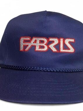 Vintage Fabris navy and red embroidered hat